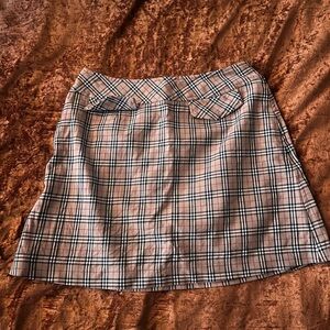 Burberry plaid mini skirt